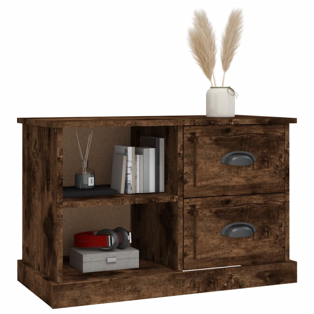 Füstös tölgy színű szerelt fa tv-szekrény 73x35,5x47,5 cm Füstös tölgy színű szerelt fa tv-szekrény 73x35,5x47,5 cm