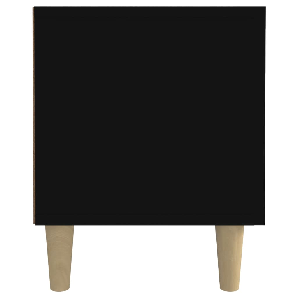 Fekete szerelt fa tv-szekrény 180 x 31,5 x 40 cm Fekete szerelt fa tv-szekrény 180 x 31,5 x 40 cm
