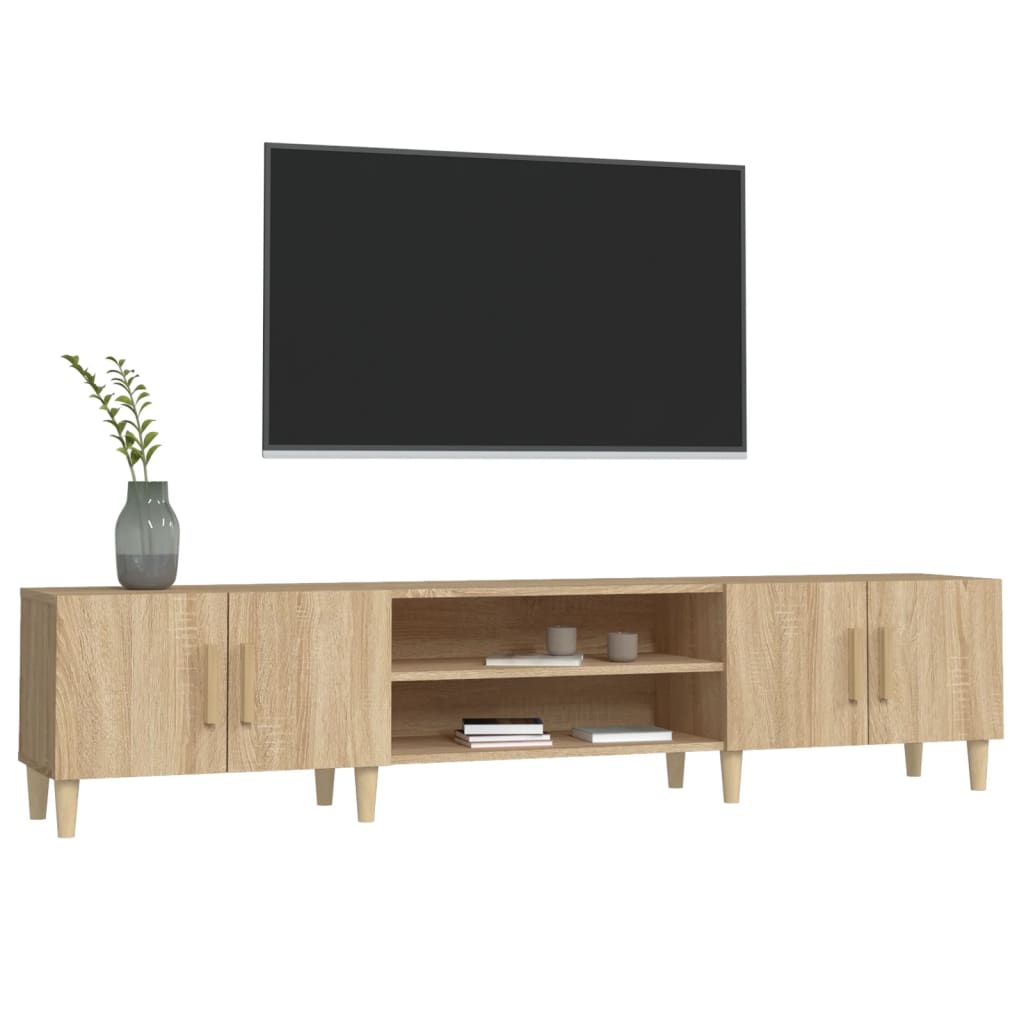 Sonoma-tölgyszínű szerelt fa tv-szekrény 180 x 31,5 x 40 cm Sonoma-tölgyszínű szerelt fa tv-szekrény 180 x 31,5 x 40 cm