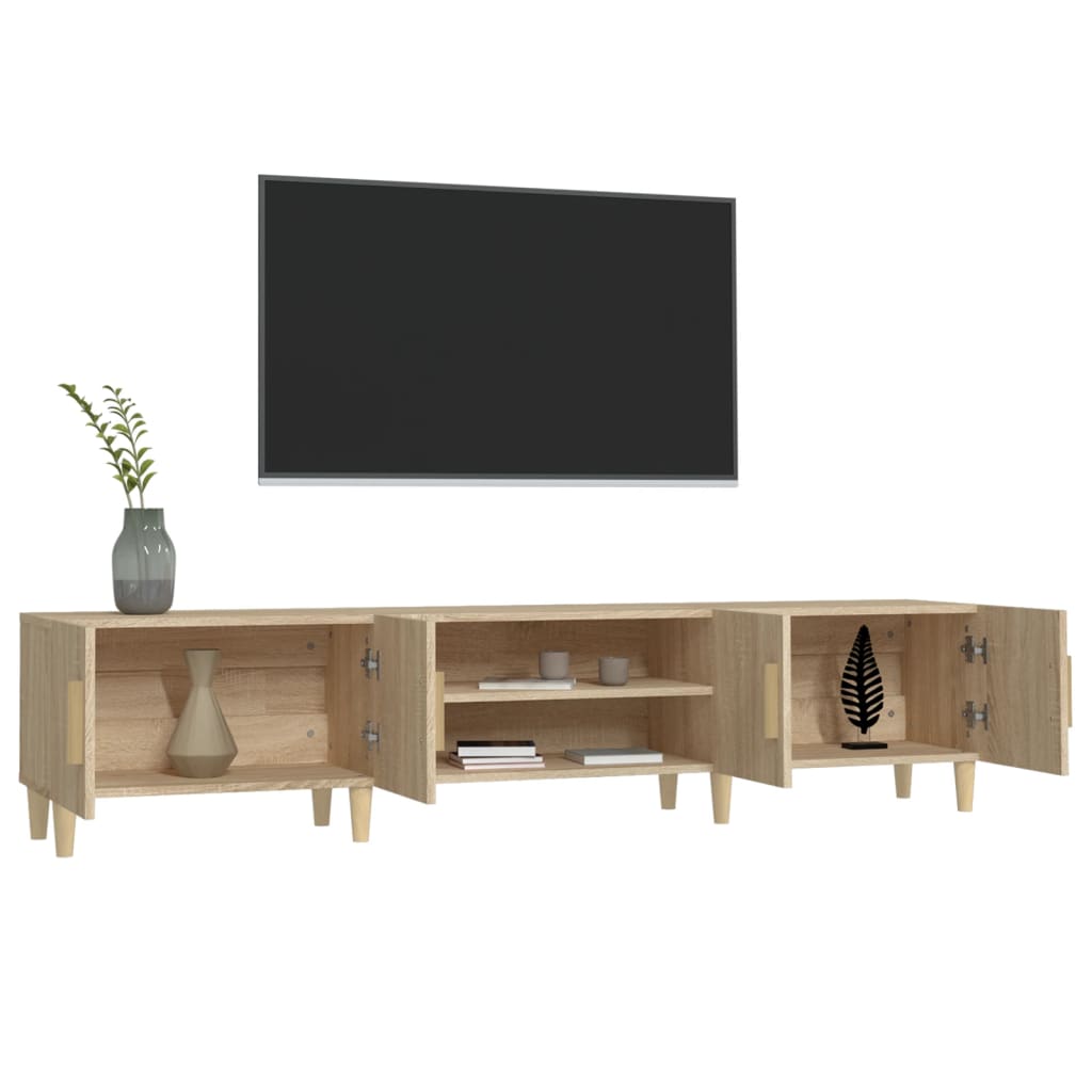 Sonoma-tölgyszínű szerelt fa tv-szekrény 180 x 31,5 x 40 cm Sonoma-tölgyszínű szerelt fa tv-szekrény 180 x 31,5 x 40 cm