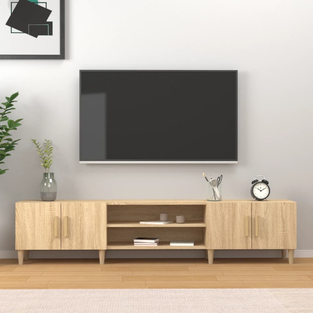 Sonoma-tölgyszínű szerelt fa tv-szekrény 180 x 31,5 x 40 cm Sonoma-tölgyszínű szerelt fa tv-szekrény 180 x 31,5 x 40 cm
