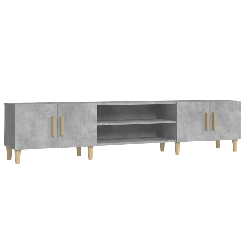 Betonszürke szerelt fa tv-szekrény 180x31,5x40 cm Betonszürke szerelt fa tv-szekrény 180x31,5x40 cm