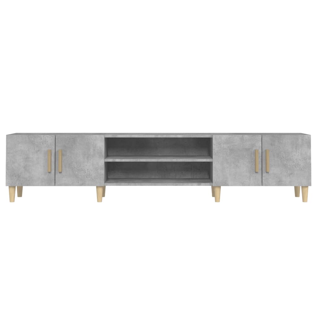 Betonszürke szerelt fa tv-szekrény 180x31,5x40 cm Betonszürke szerelt fa tv-szekrény 180x31,5x40 cm