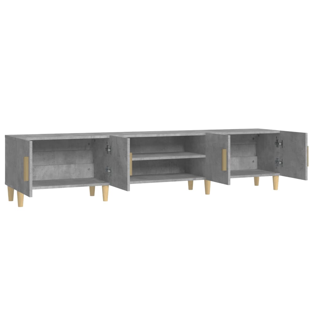 Betonszürke szerelt fa tv-szekrény 180x31,5x40 cm Betonszürke szerelt fa tv-szekrény 180x31,5x40 cm