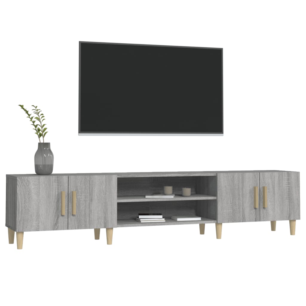 Szürke sonoma színű szerelt fa tv-szekrény 180 x 31,5 x 40 cm