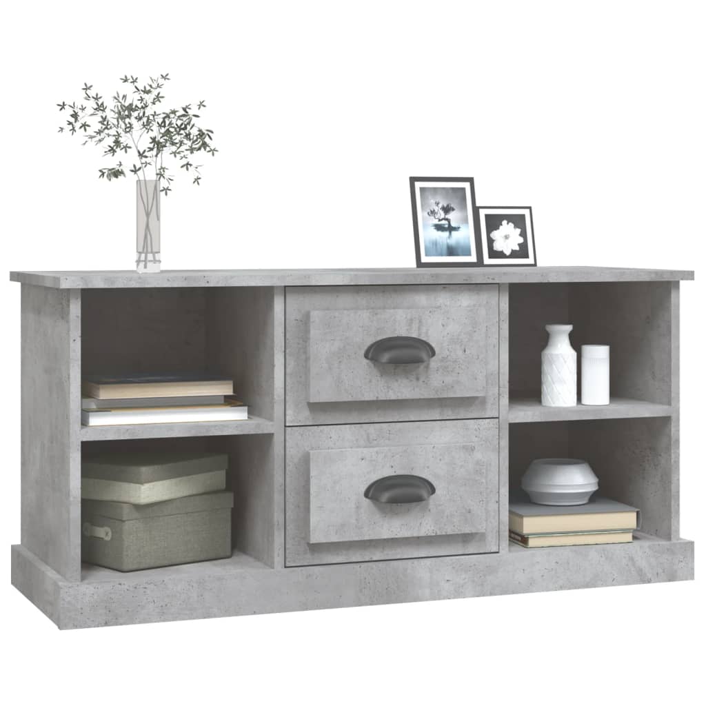 Betonszürke szerelt fa tv-szekrény 99,5 x 35,5 x 48 cm