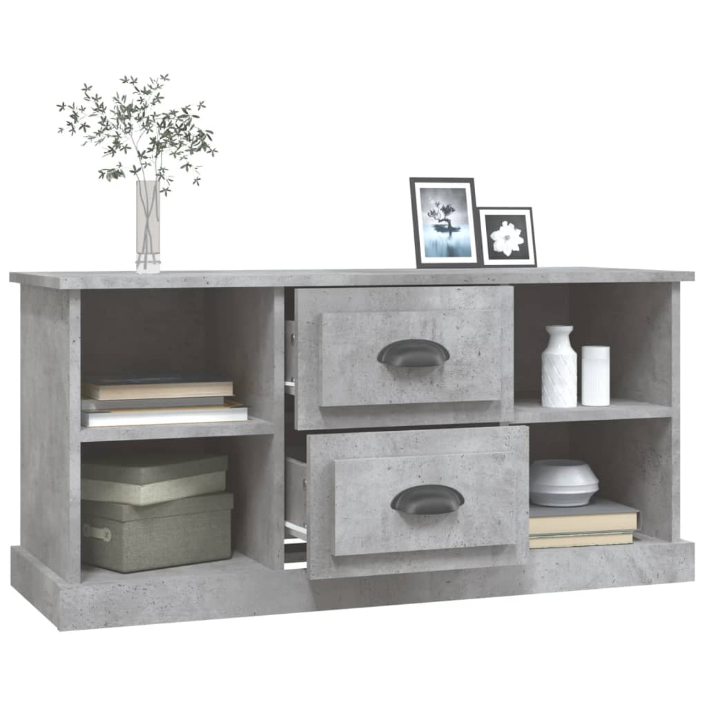 Betonszürke szerelt fa tv-szekrény 99,5 x 35,5 x 48 cm