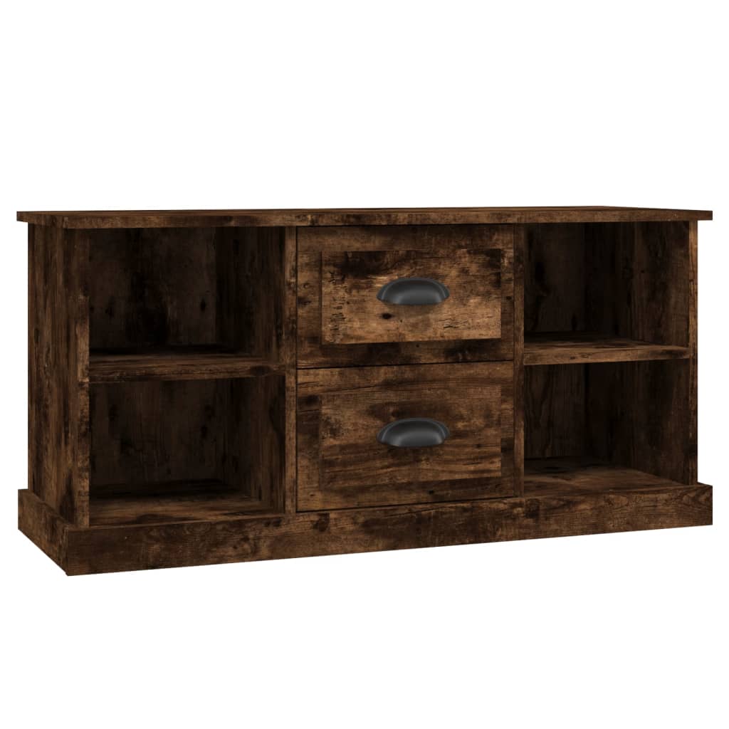 Füstös tölgyszínű szerelt fa tv-szekrény 99,5x35,5x48 cm Füstös tölgyszínű szerelt fa tv-szekrény 99,5x35,5x48 cm