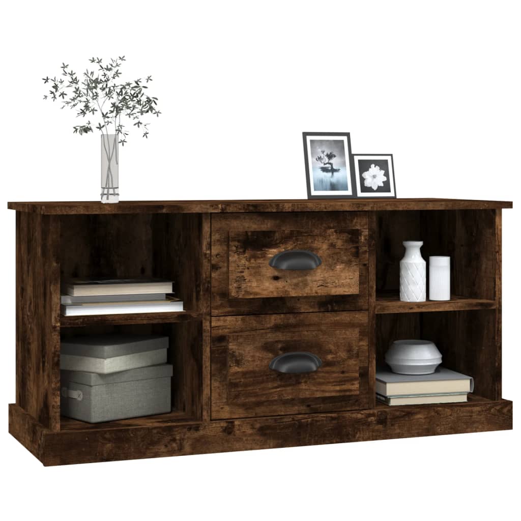 Füstös tölgyszínű szerelt fa tv-szekrény 99,5x35,5x48 cm Füstös tölgyszínű szerelt fa tv-szekrény 99,5x35,5x48 cm