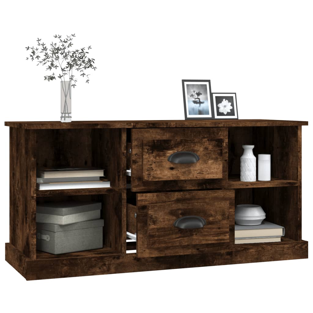 Füstös tölgyszínű szerelt fa tv-szekrény 99,5x35,5x48 cm Füstös tölgyszínű szerelt fa tv-szekrény 99,5x35,5x48 cm