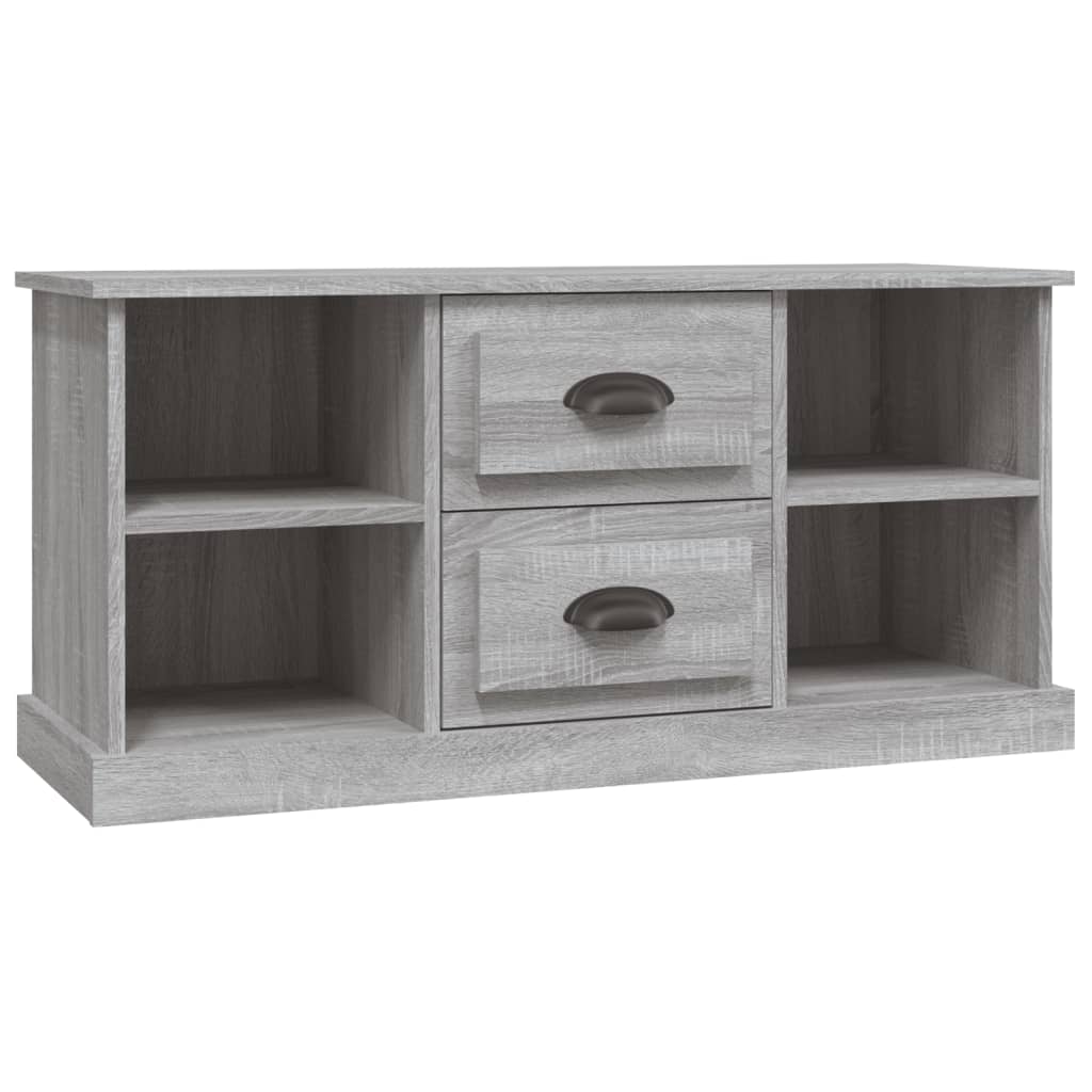 Szürke sonoma színű szerelt fa tv-szekrény 99,5x35,5x48 cm Szürke sonoma színű szerelt fa tv-szekrény 99,5x35,5x48 cm