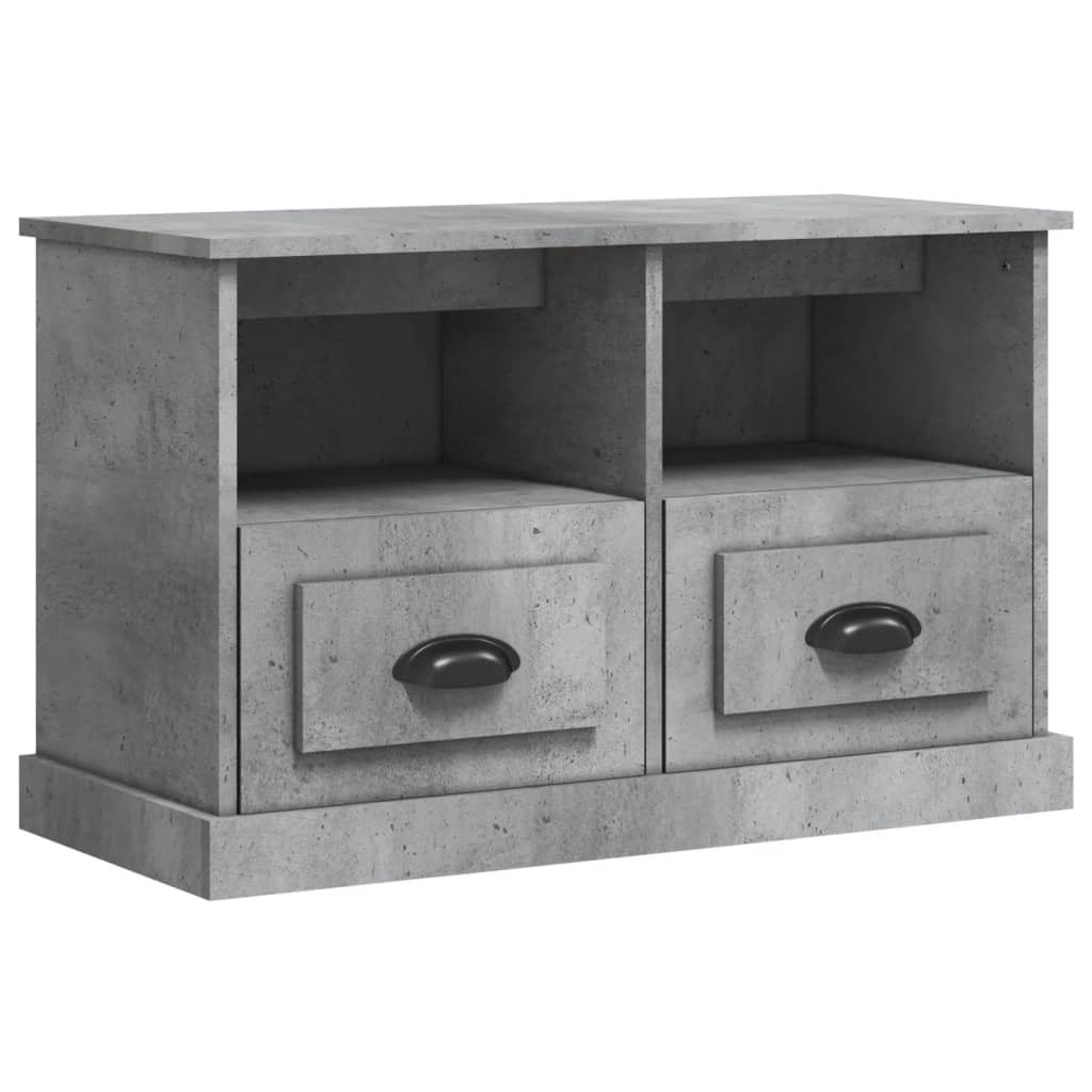 Betonszürke szerelt fa tv-szekrény 80 x 35 x 50 cm