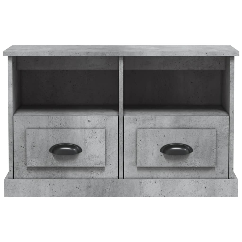 Betonszürke szerelt fa tv-szekrény 80 x 35 x 50 cm