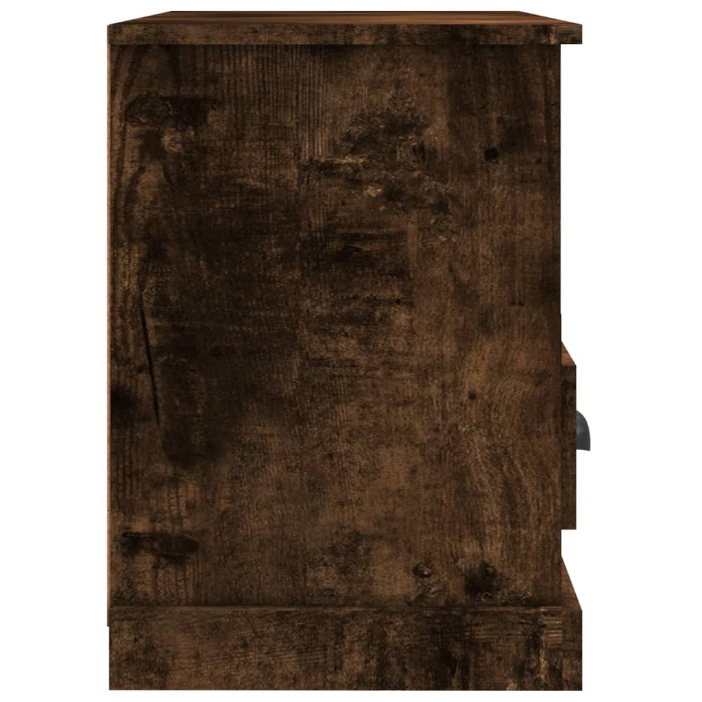 Füstös tölgyszínű szerelt fa tv-szekrény 80 x 35 x 50 cm