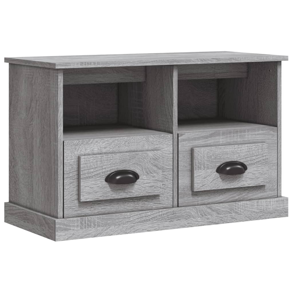 Szürke sonoma színű szerelt fa tv-szekrény 80 x 35 x 50 cm