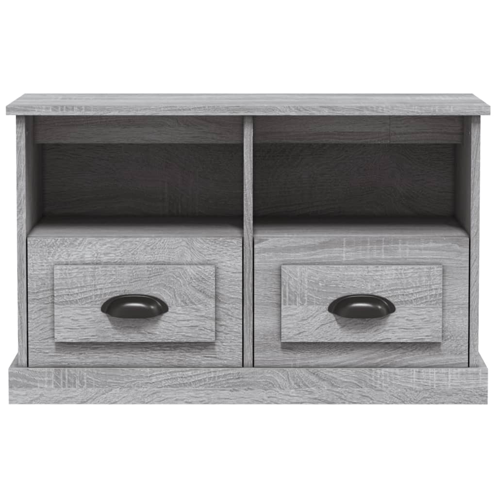 Szürke sonoma színű szerelt fa tv-szekrény 80 x 35 x 50 cm
