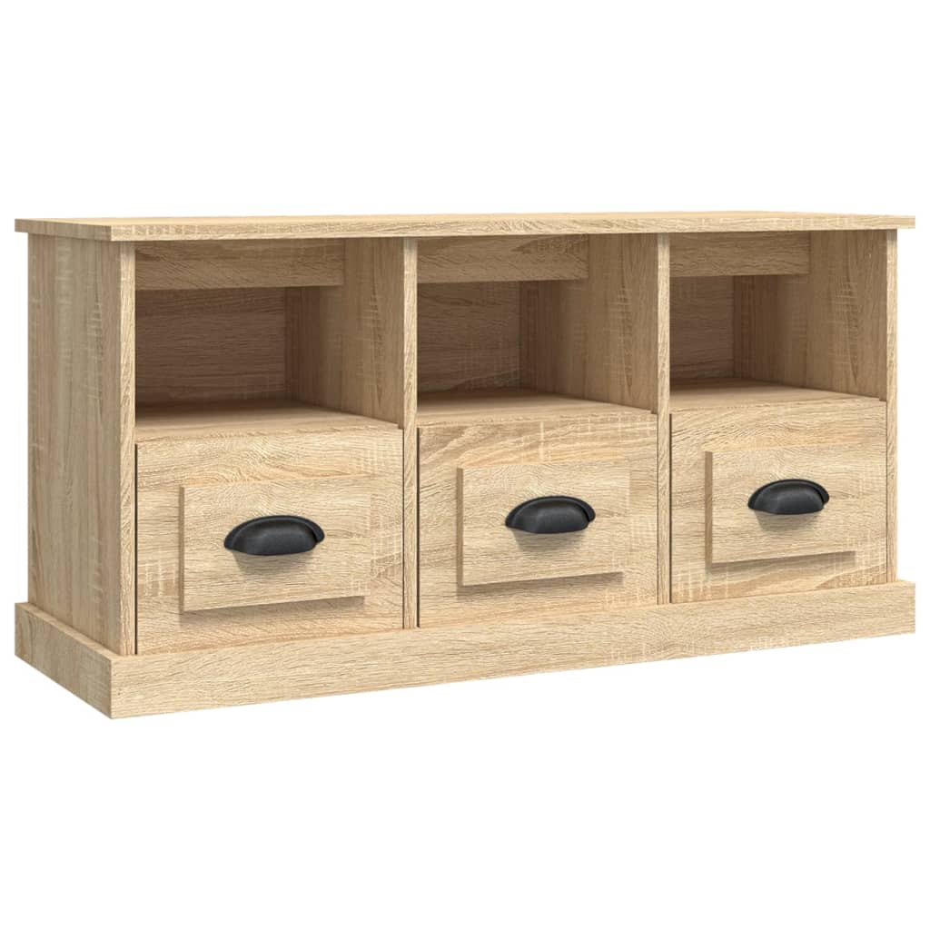 Sonoma-tölgyszínű szerelt fa tv-szekrény 100x35x50 cm Sonoma-tölgyszínű szerelt fa tv-szekrény 100x35x50 cm