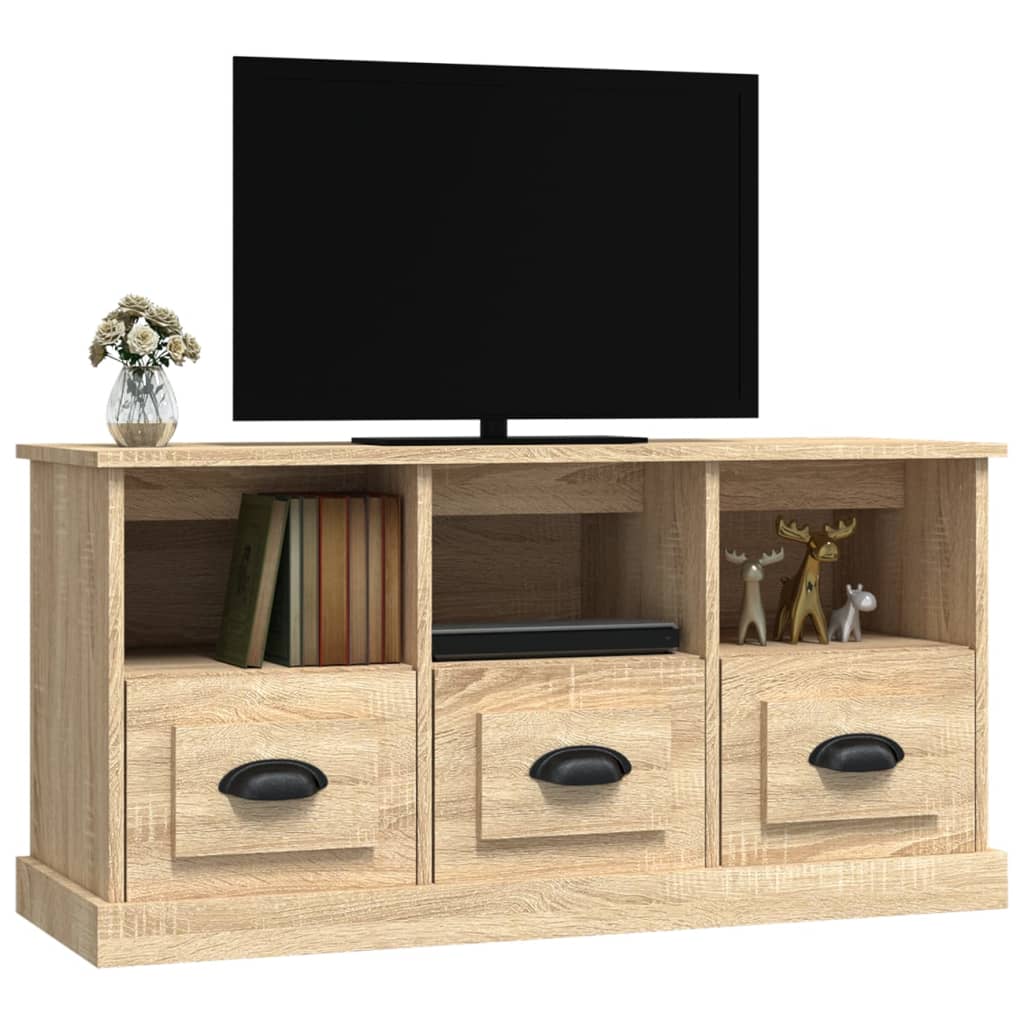 Sonoma-tölgyszínű szerelt fa tv-szekrény 100x35x50 cm Sonoma-tölgyszínű szerelt fa tv-szekrény 100x35x50 cm