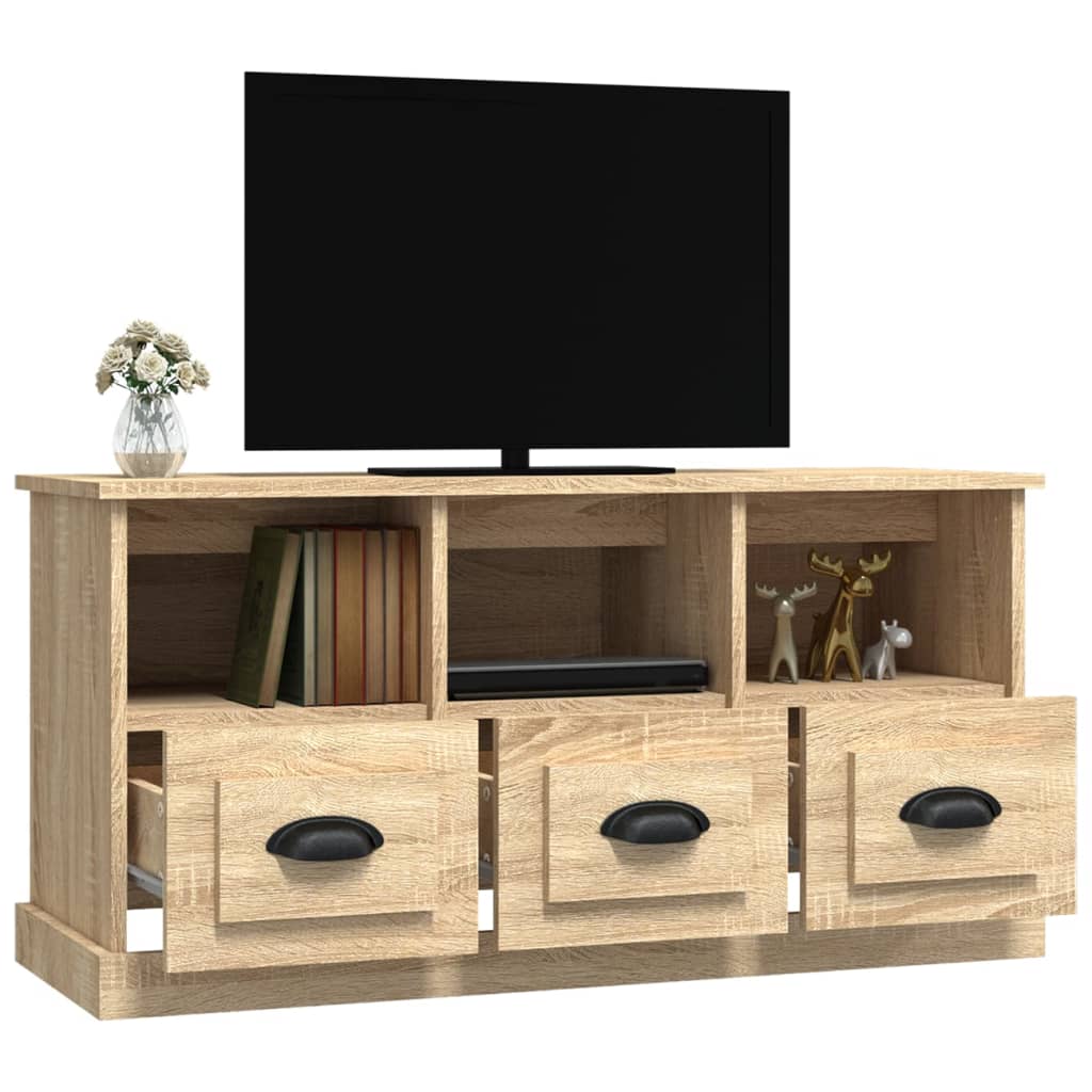 Sonoma-tölgyszínű szerelt fa tv-szekrény 100x35x50 cm Sonoma-tölgyszínű szerelt fa tv-szekrény 100x35x50 cm