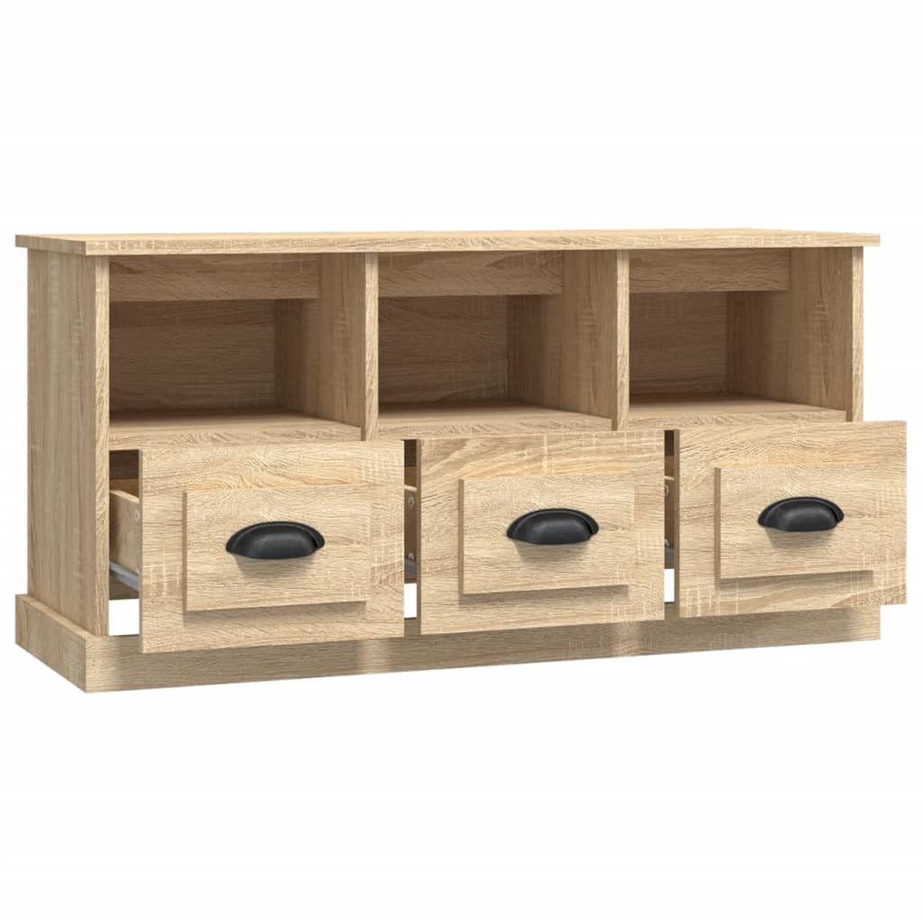Sonoma-tölgyszínű szerelt fa tv-szekrény 100x35x50 cm Sonoma-tölgyszínű szerelt fa tv-szekrény 100x35x50 cm