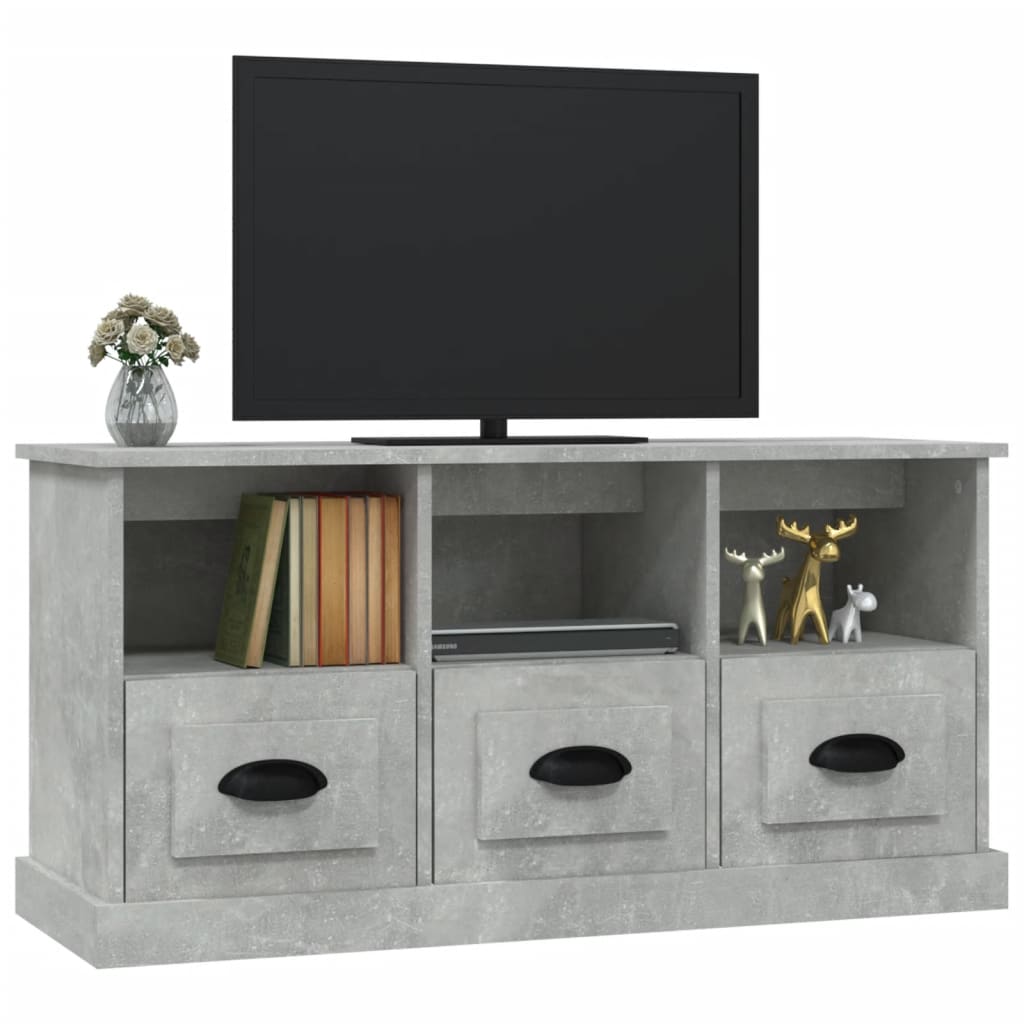 Betonszürke szerelt fa tv-szekrény 100x35x50 cm Betonszürke szerelt fa tv-szekrény 100x35x50 cm