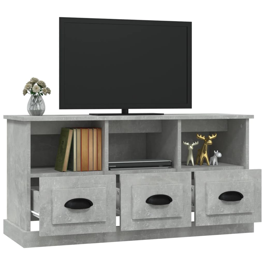 Betonszürke szerelt fa tv-szekrény 100x35x50 cm Betonszürke szerelt fa tv-szekrény 100x35x50 cm