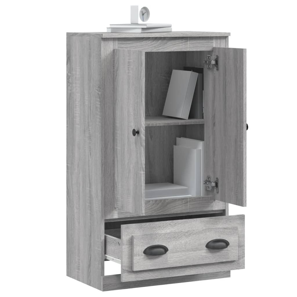 Szürke sonoma szerelt fa magasszekrény 60x35,5x103,5 cm
