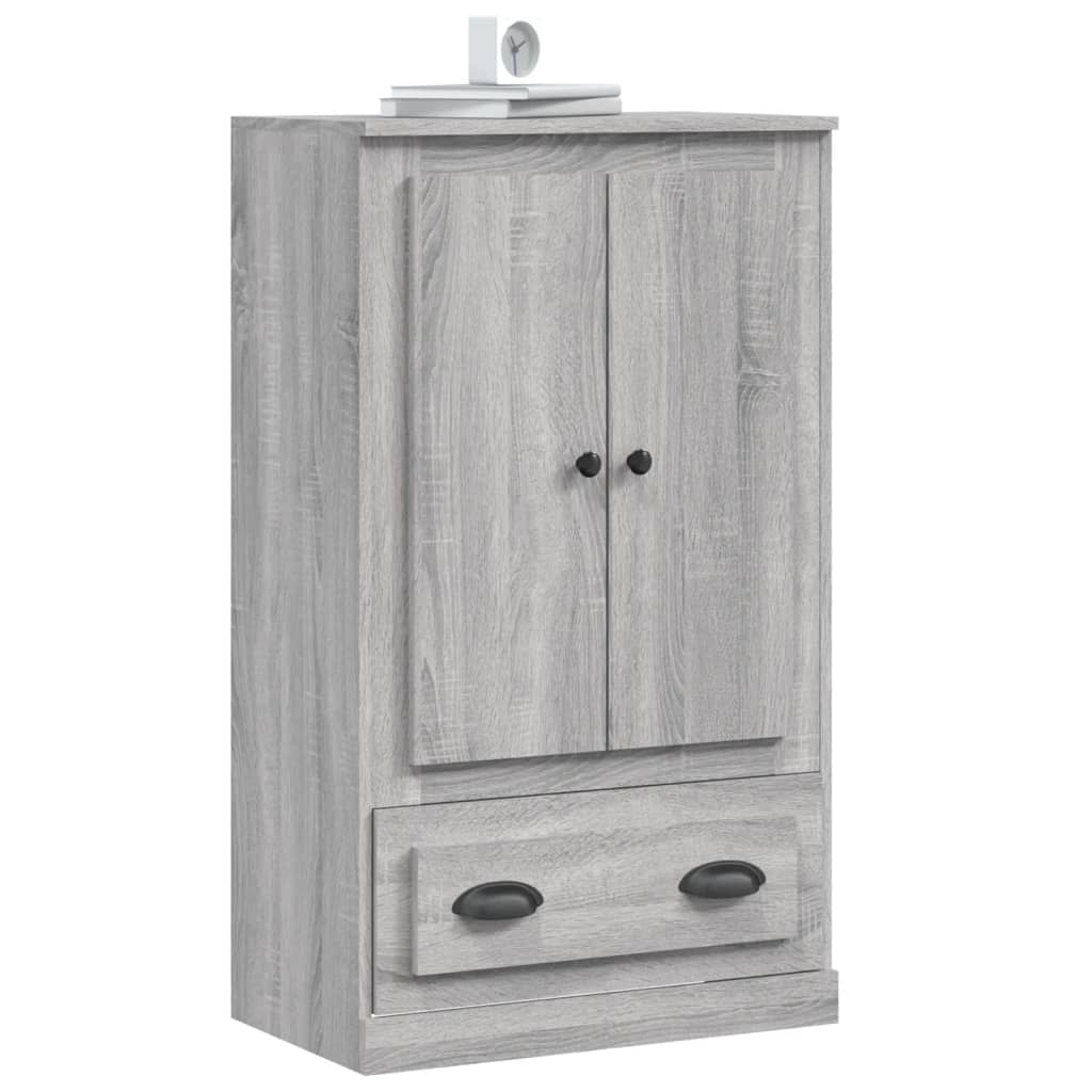 Szürke sonoma szerelt fa magasszekrény 60x35,5x103,5 cm