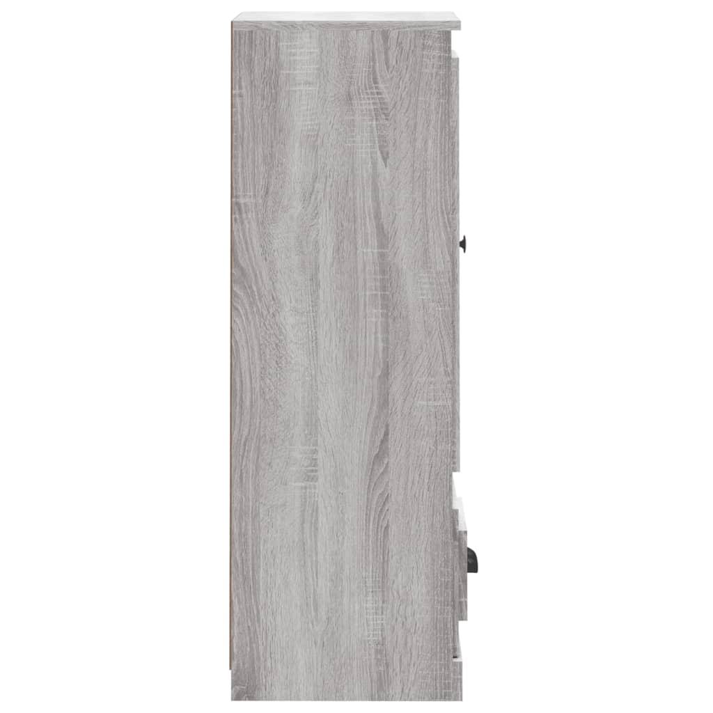 Szürke sonoma szerelt fa magasszekrény 36x35,5x103,5 cm