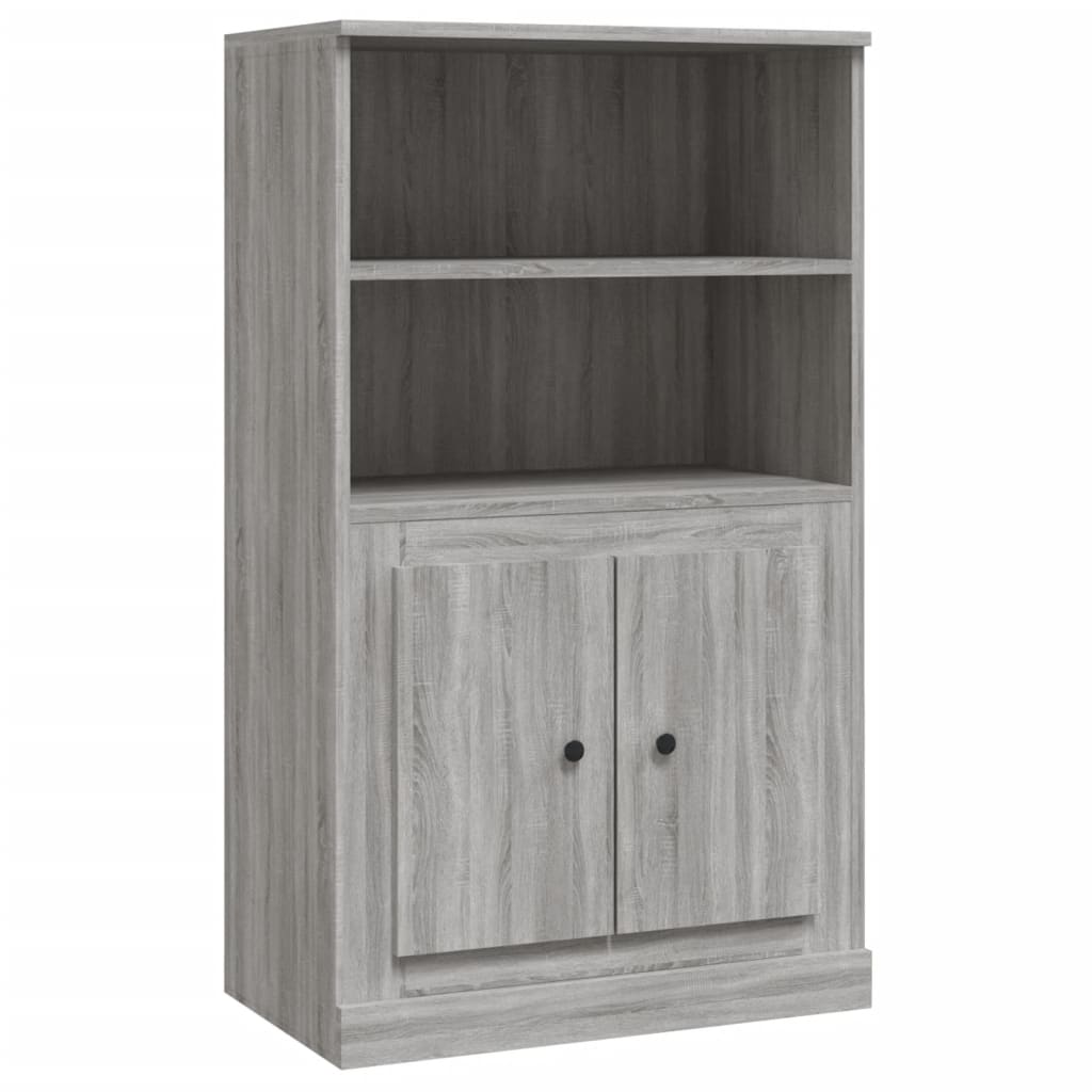 Szürke sonoma szerelt fa magasszekrény 60x35,5x103,5 cm