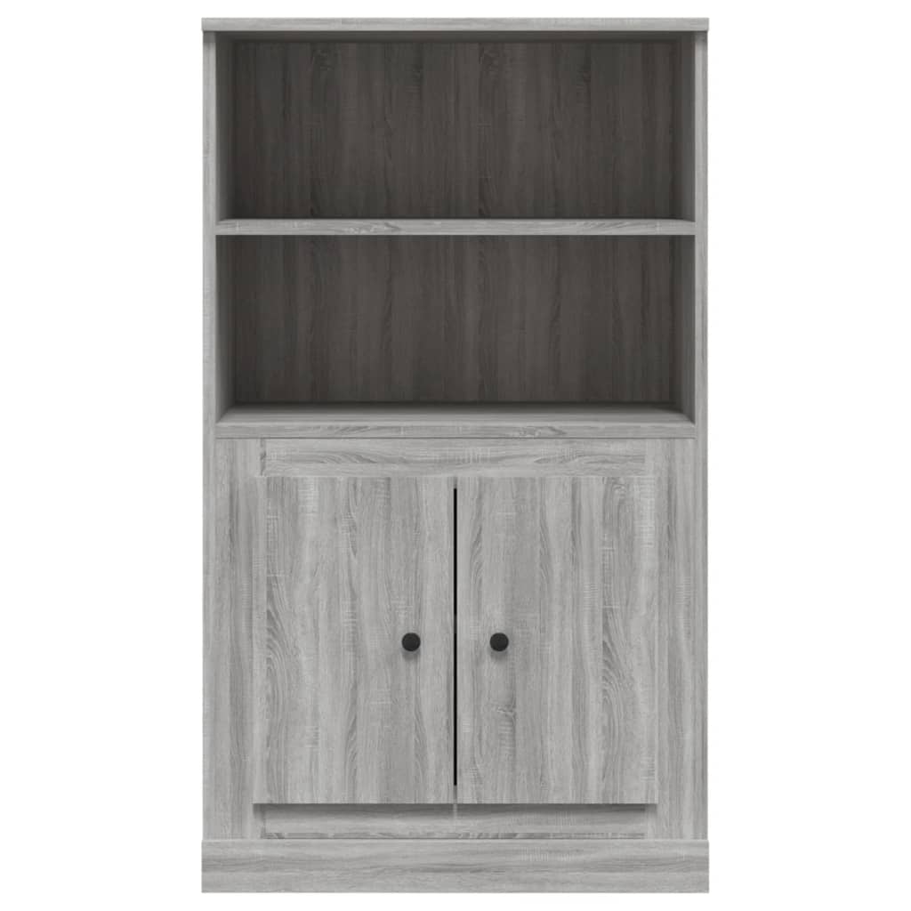 Szürke sonoma szerelt fa magasszekrény 60x35,5x103,5 cm