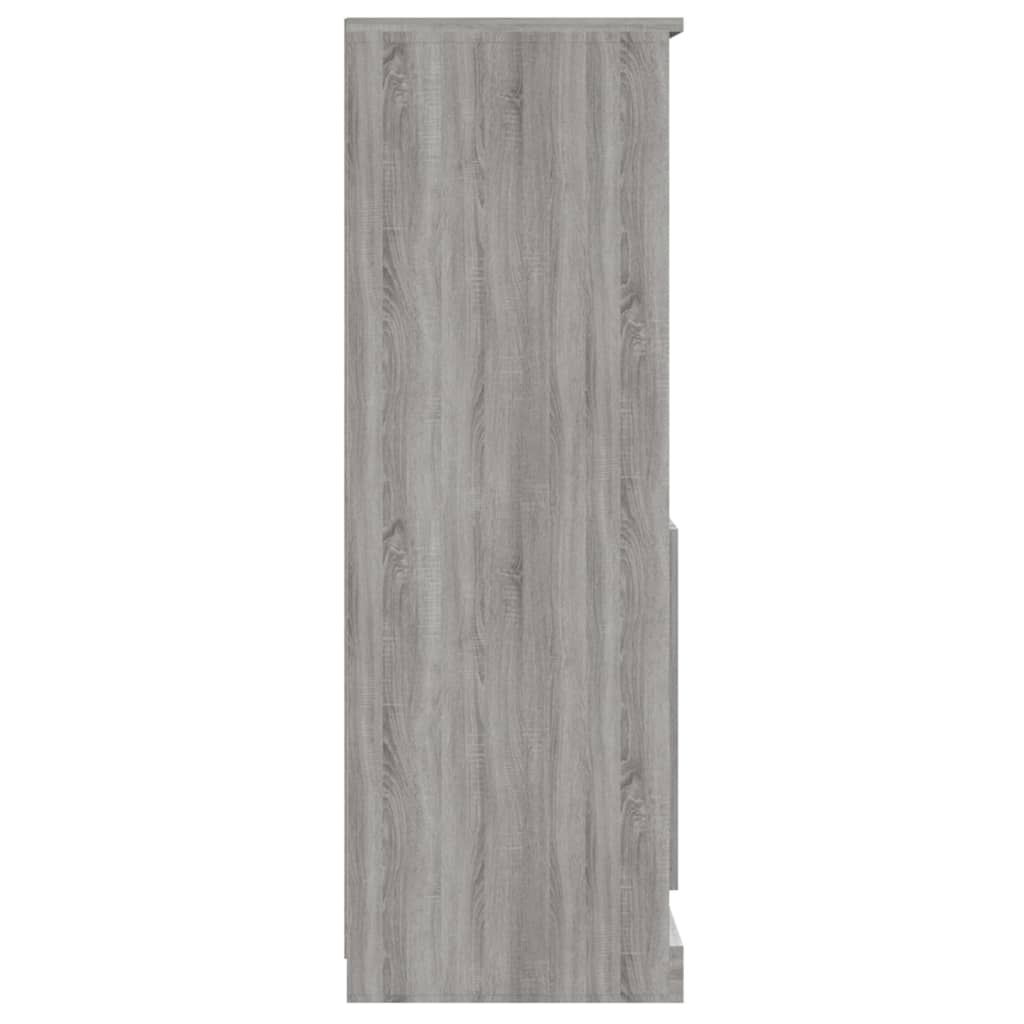 Szürke sonoma szerelt fa magasszekrény 60x35,5x103,5 cm