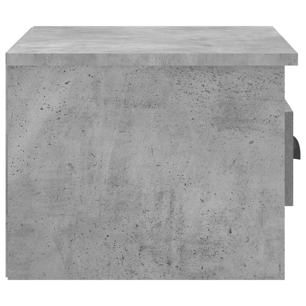 2 db betonszürke falra szerelhető éjjeliszekrény 41,5x36x28 cm