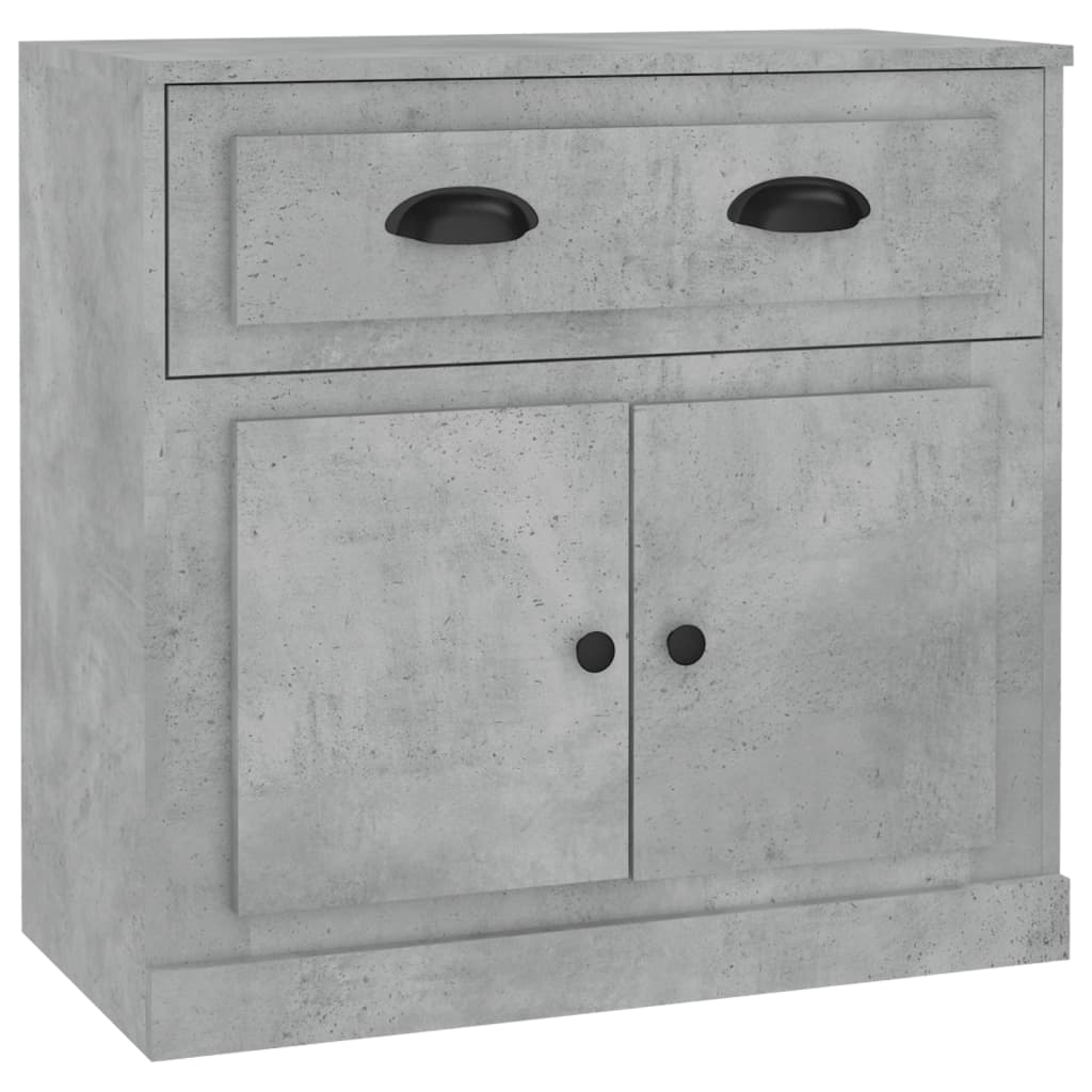 Betonszürke szerelt fa tálalószekrény 70x35,5x67,5 cm