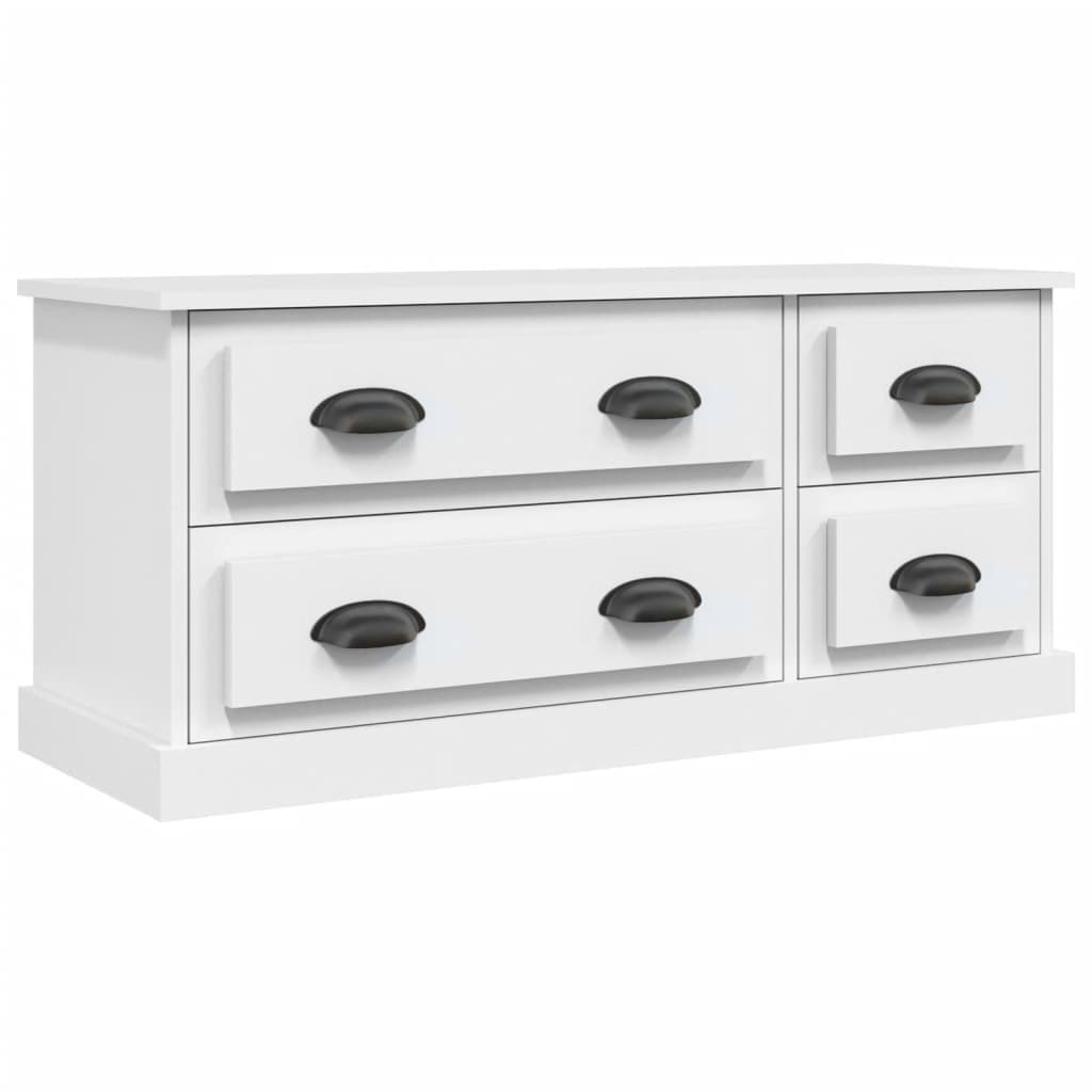 Fehér szerelt fa tv-szekrény 100x35,5x45 cm Fehér szerelt fa tv-szekrény 100x35,5x45 cm