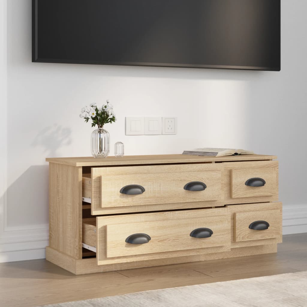 Sonoma tölgyszínű szerelt fa tv-szekrény 100x35,5x45 cm Sonoma tölgyszínű szerelt fa tv-szekrény 100x35,5x45 cm
