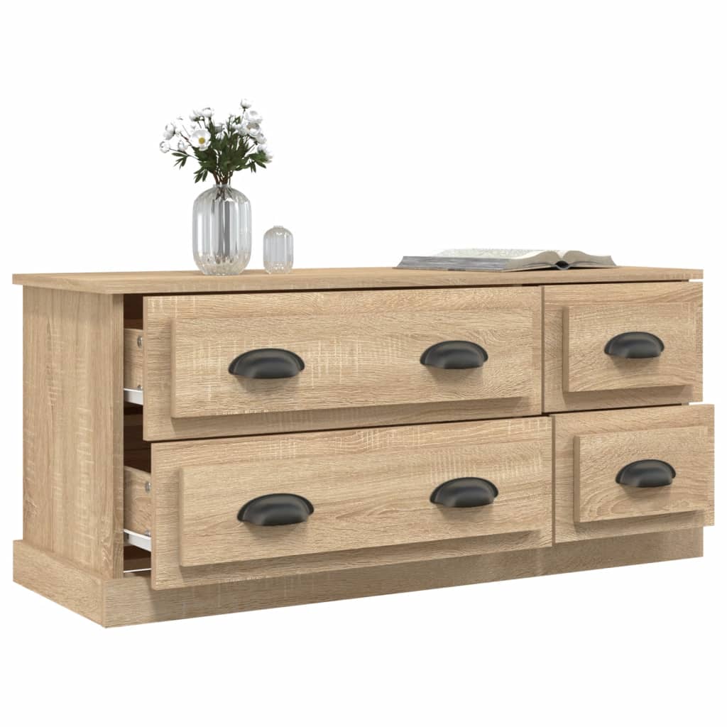 Sonoma tölgyszínű szerelt fa tv-szekrény 100x35,5x45 cm Sonoma tölgyszínű szerelt fa tv-szekrény 100x35,5x45 cm