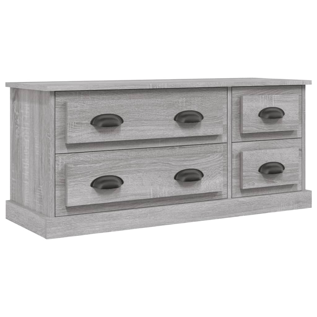 Szürke sonoma színű szerelt fa tv-szekrény 100x35,5x45 cm