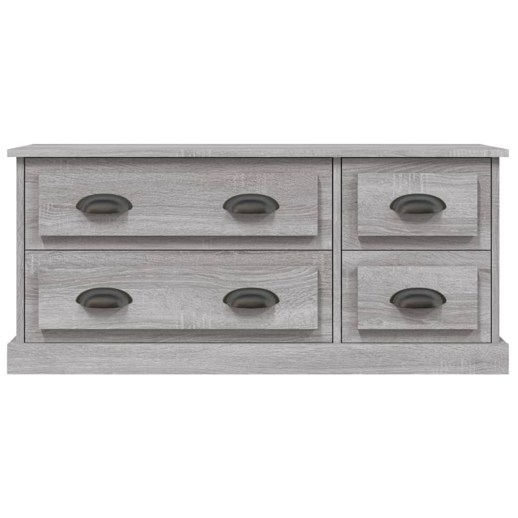 Szürke sonoma színű szerelt fa tv-szekrény 100x35,5x45 cm