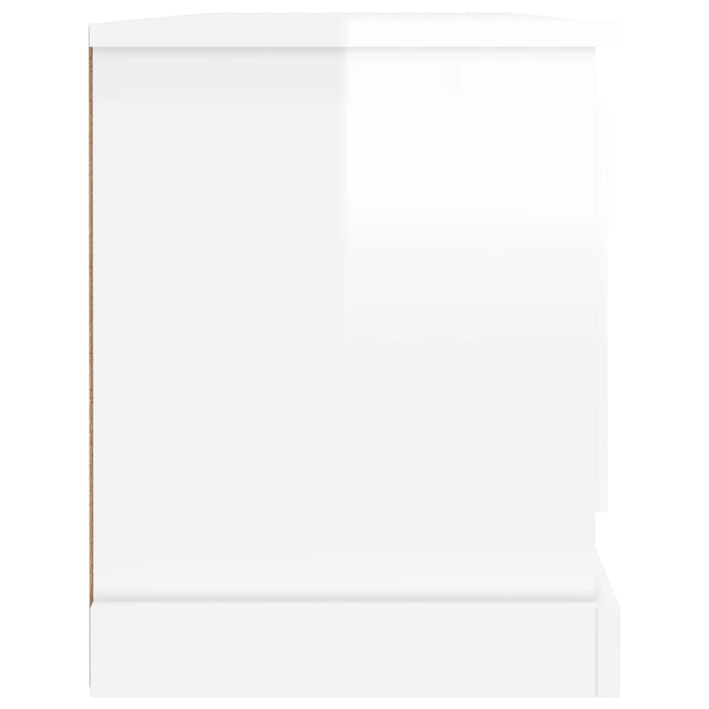 Magasfényű fehér szerelt fa tv-szekrény 100 x 35,5 x 45 cm Magasfényű fehér szerelt fa tv-szekrény 100 x 35,5 x 45 cm