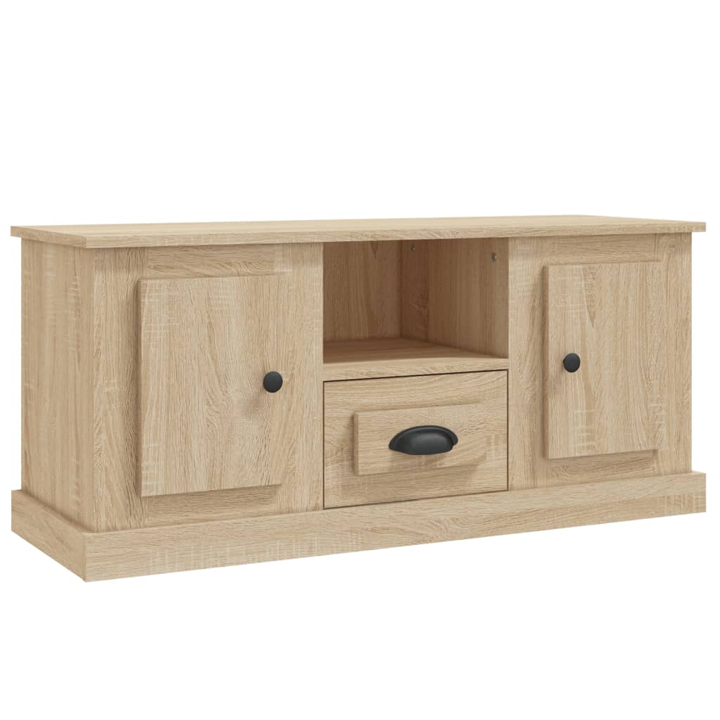 Sonoma-tölgyszínű szerelt fa fali tv-szekrény 100x35,5x45 cm Sonoma-tölgyszínű szerelt fa fali tv-szekrény 100x35,5x45 cm