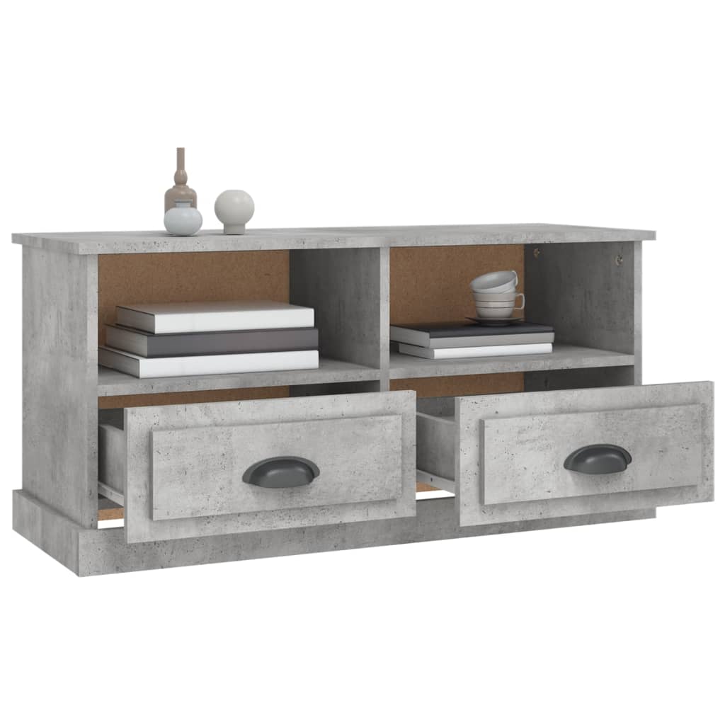 Betonszürke szerelt fa tv-szekrény 93 x 35,5 x 45 cm Betonszürke szerelt fa tv-szekrény 93 x 35,5 x 45 cm