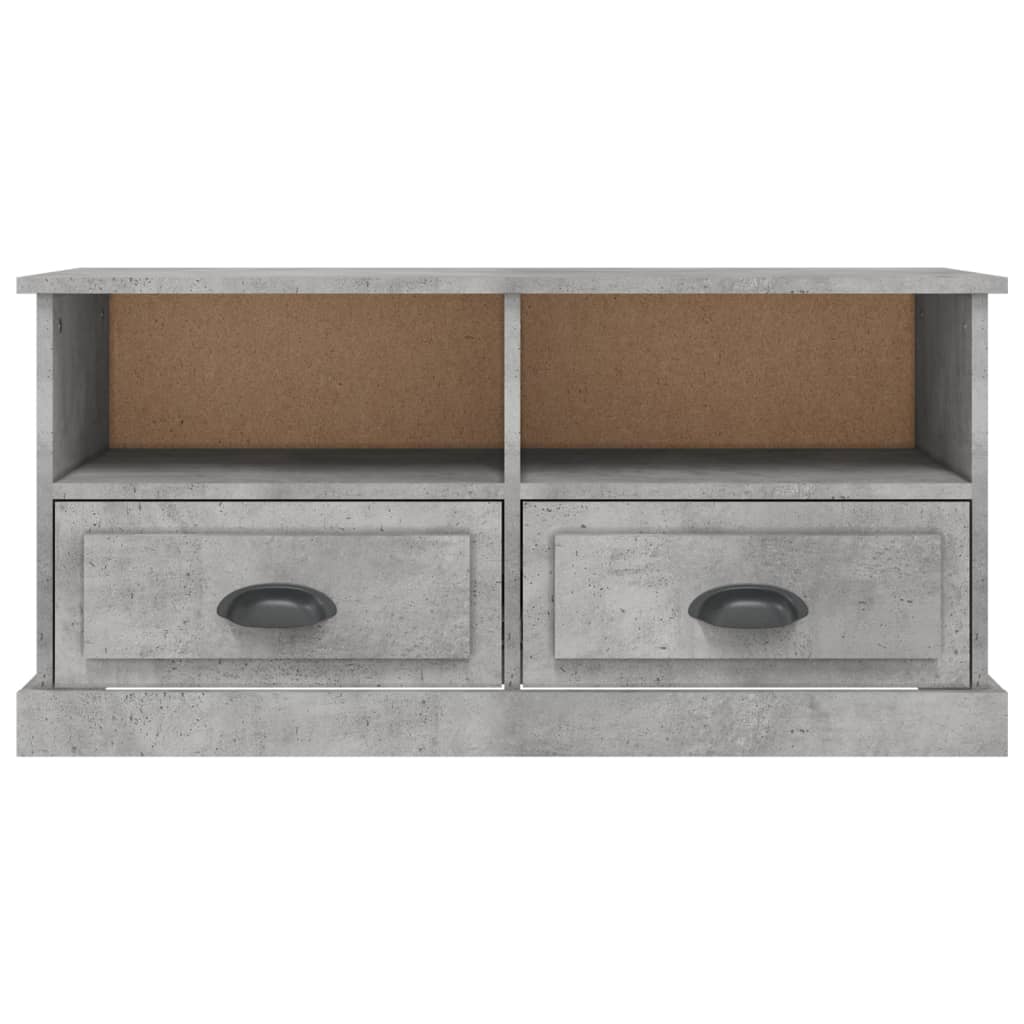 Betonszürke szerelt fa tv-szekrény 93 x 35,5 x 45 cm Betonszürke szerelt fa tv-szekrény 93 x 35,5 x 45 cm