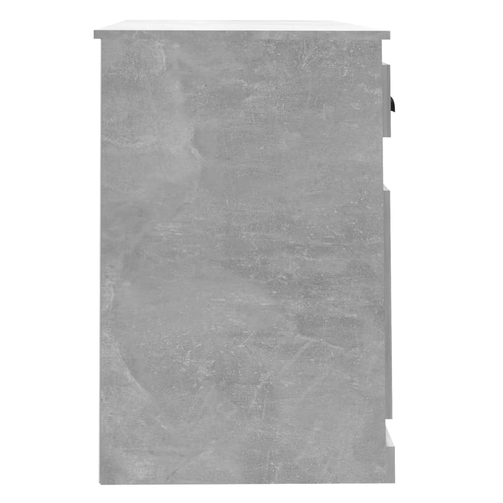 Betonszürke színű szerelt fa íróasztal fiókkal 115x50x75 cm