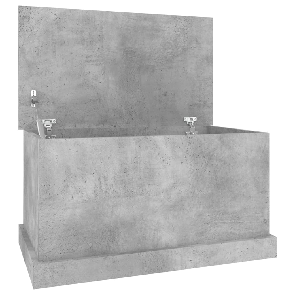 Betonszürke szerelt fa tárolóláda 70x40x38 cm