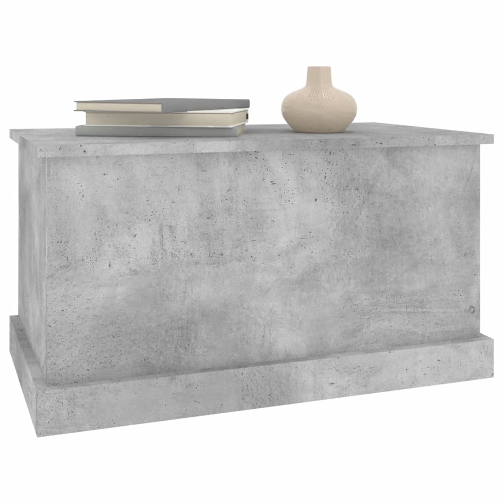Betonszürke szerelt fa tárolóláda 70x40x38 cm