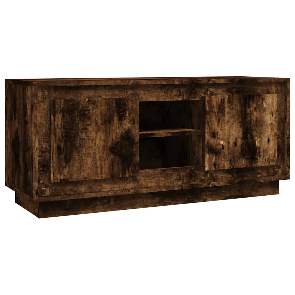 Füstös tölgyszínű szerelt fa tv-szekrény 102 x 35 x 45 cm Füstös tölgyszínű szerelt fa tv-szekrény 102 x 35 x 45 cm