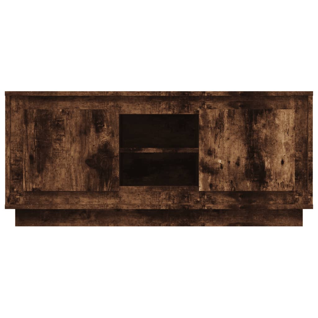 Füstös tölgyszínű szerelt fa tv-szekrény 102 x 35 x 45 cm Füstös tölgyszínű szerelt fa tv-szekrény 102 x 35 x 45 cm