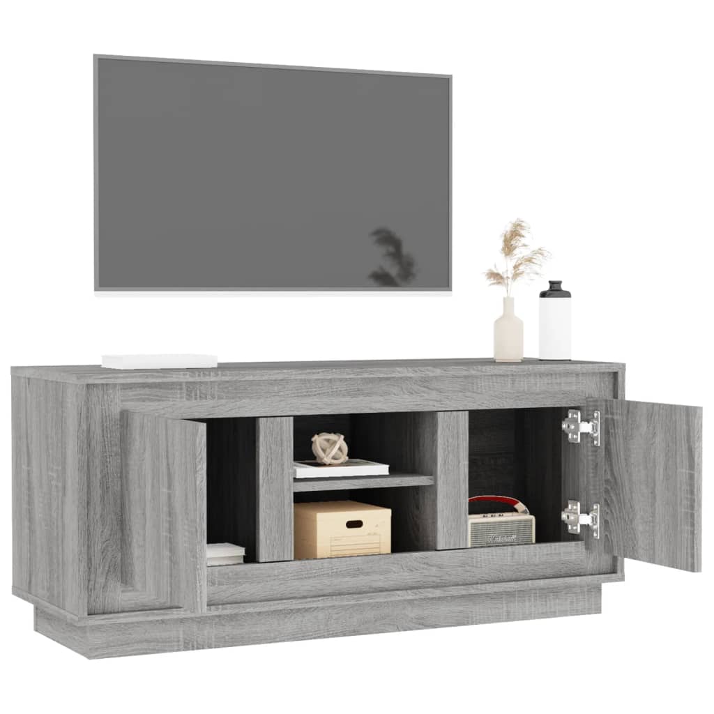 Szürke sonoma színű szerelt fa tv-szekrény 102x35x45 cm Szürke sonoma színű szerelt fa tv-szekrény 102x35x45 cm