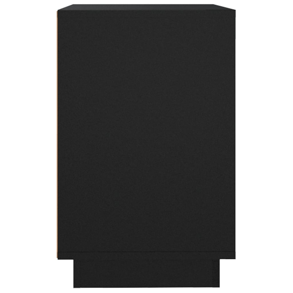 Fekete szerelt fa tálalószekrény 102x35x60 cm